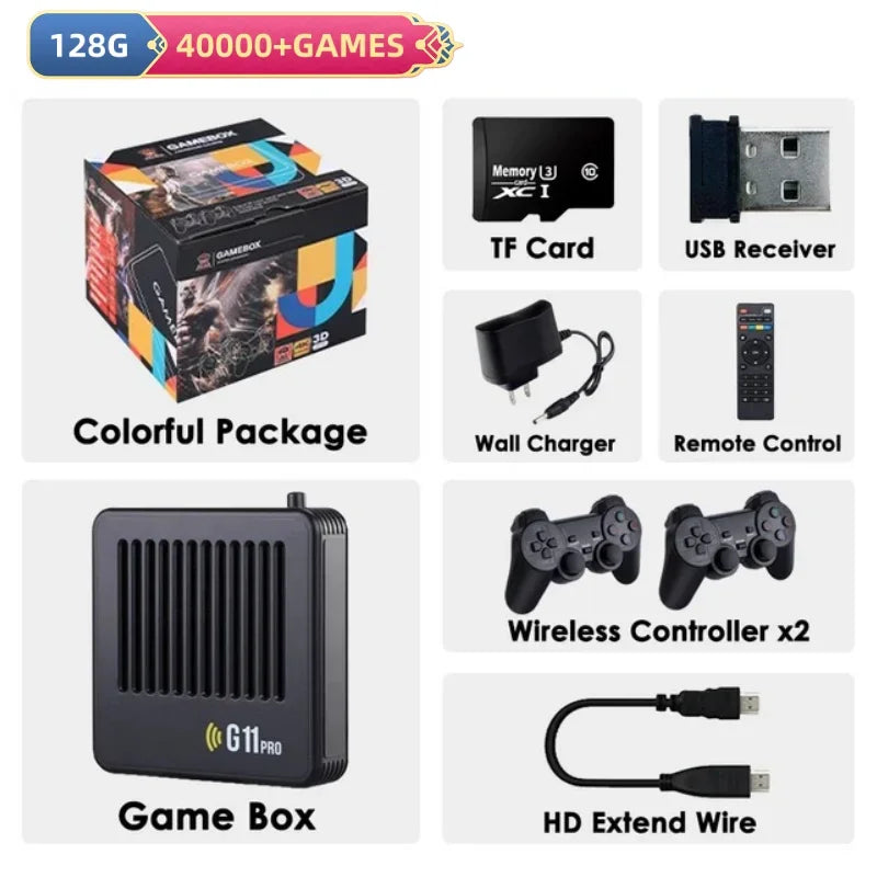G11 Pro Retro Console — 256GB, 60K Games, 4 Wireless Gamepads