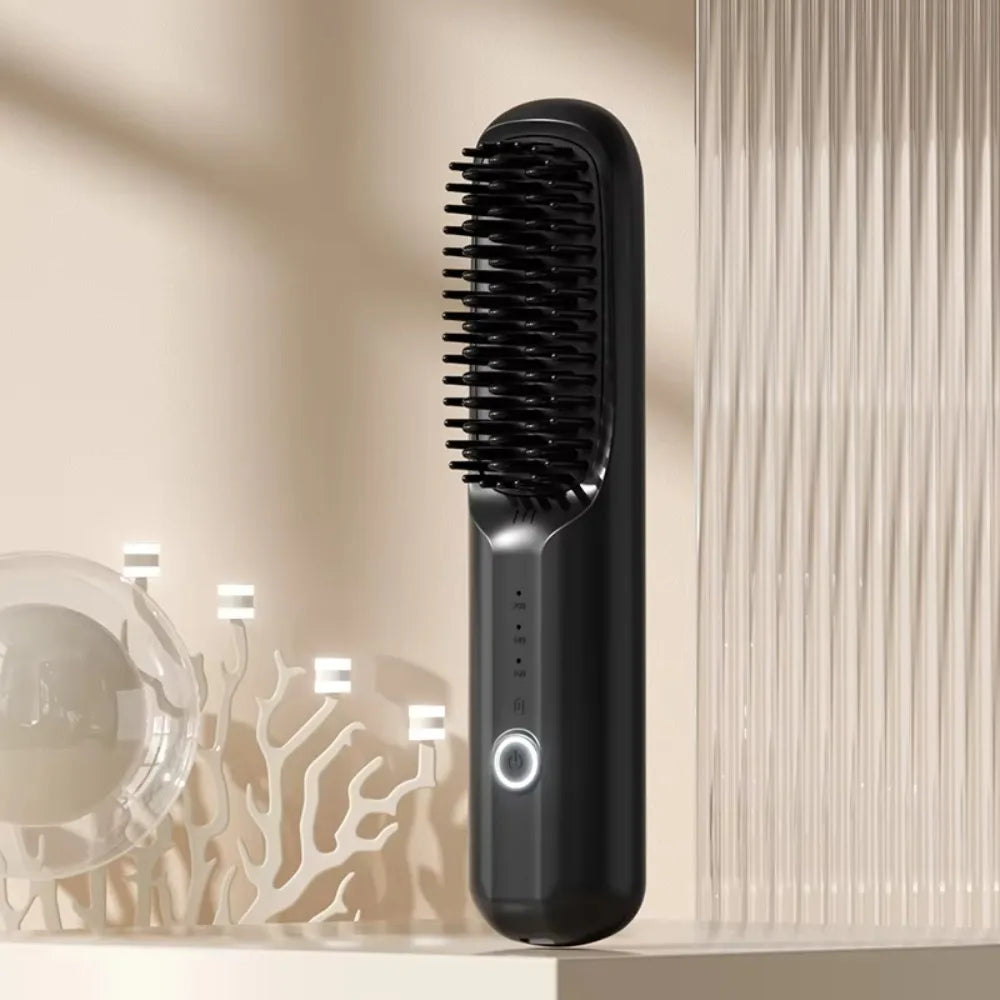 Cordless USB Hair Straightening & Curling Brush