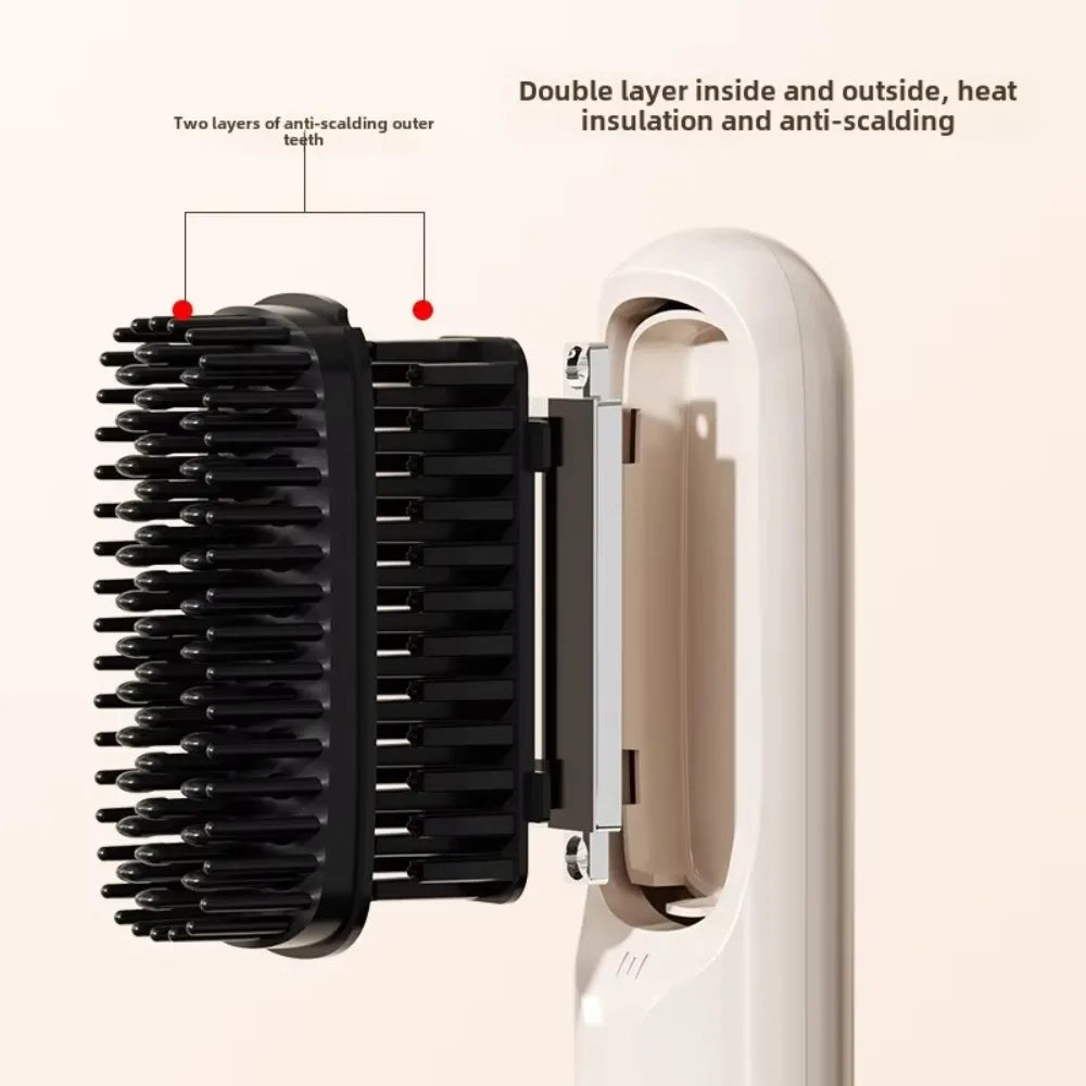 Cordless USB Hair Straightening & Curling Brush