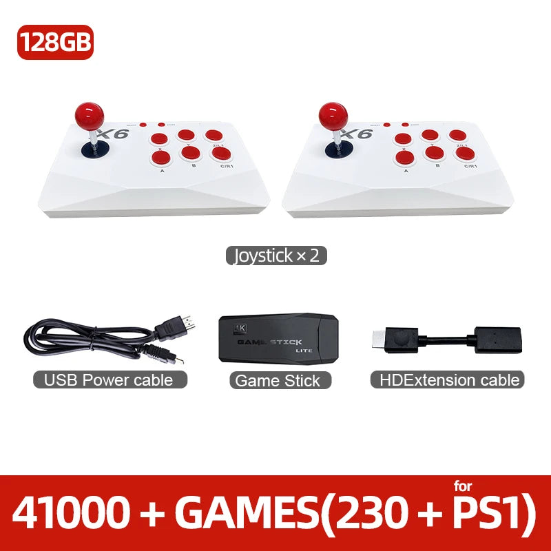 4K Retro TV Game Stick — Dual Arcade Joysticks