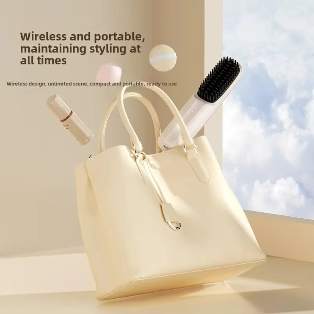Cordless USB Hair Straightening & Curling Brush