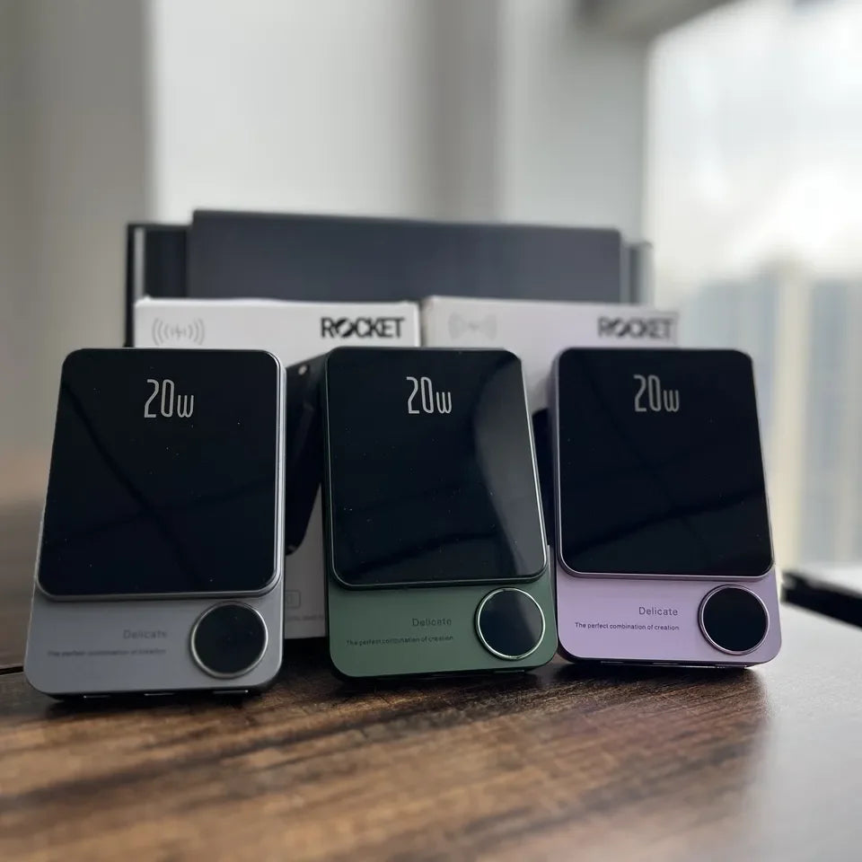 MagSafe-Compatible 10,000mAh Power Bank — 20W PD, Wireless