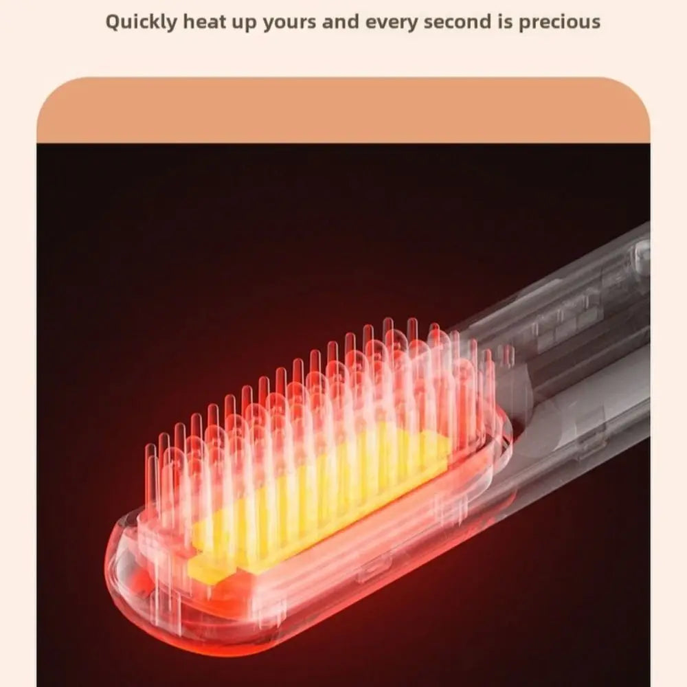 Cordless USB Hair Straightening & Curling Brush
