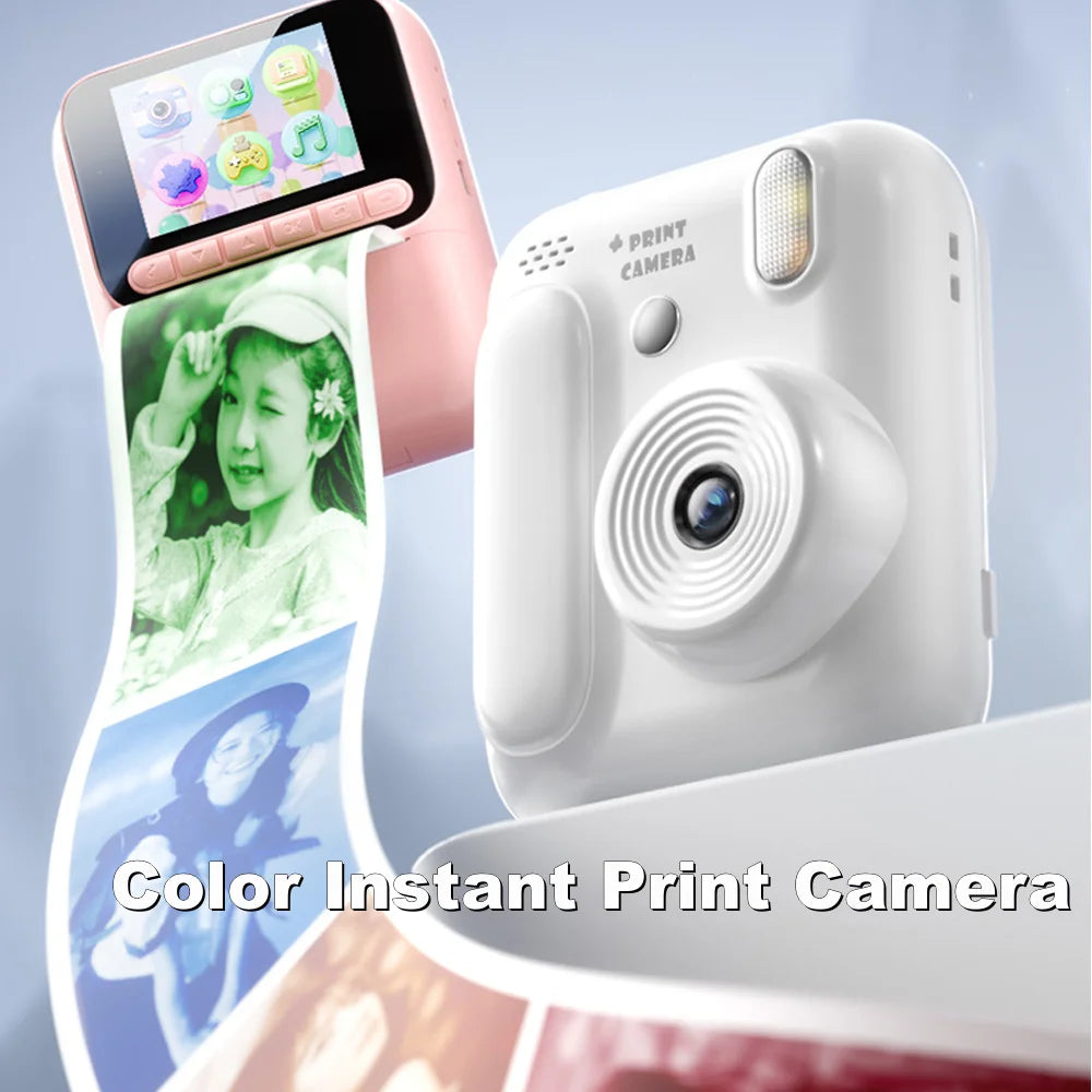 Kids Instant Print Camera — 1080P, 32GB