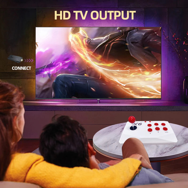 4K Retro TV Game Stick — Dual Arcade Joysticks