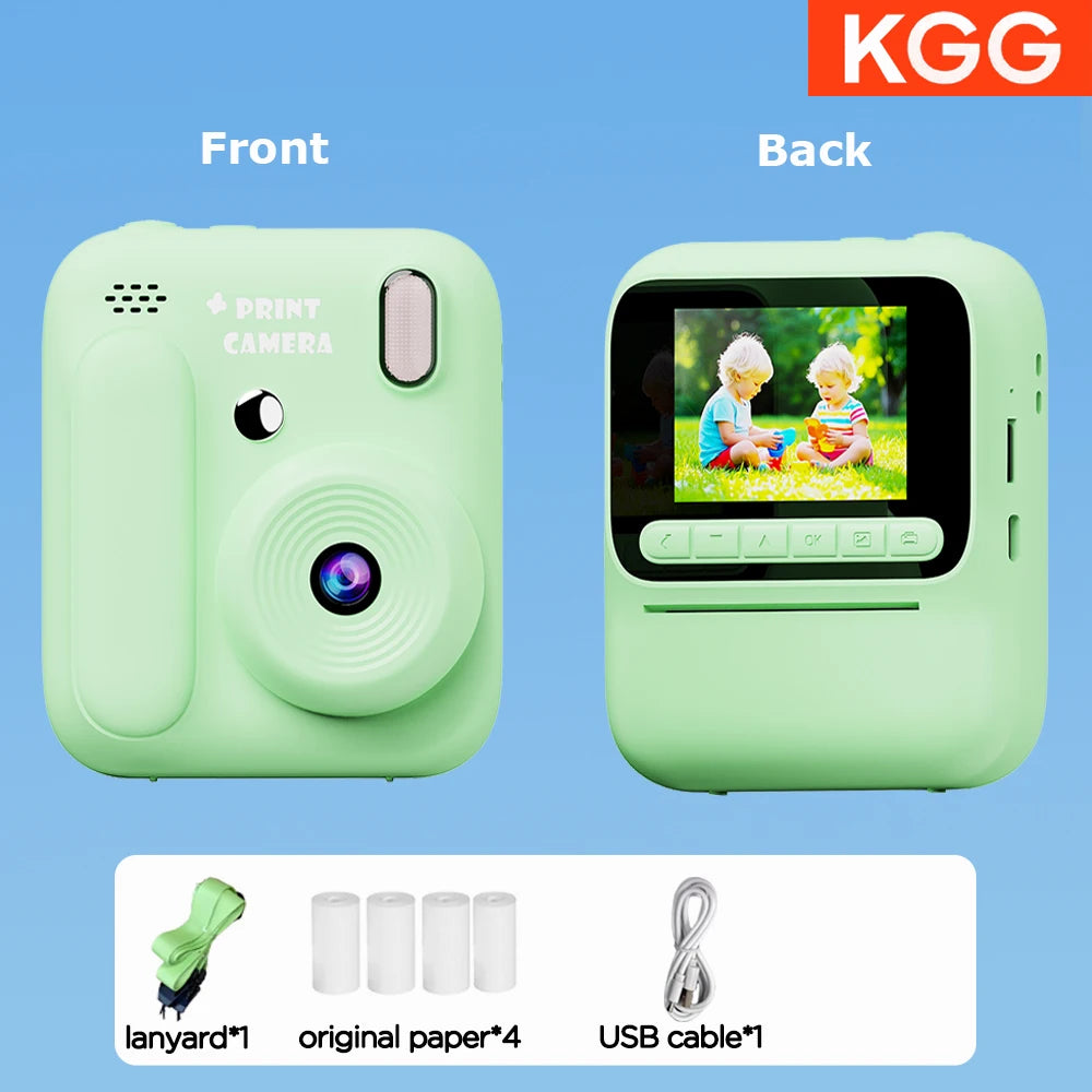 Kids Instant Print Camera — 1080P, 32GB
