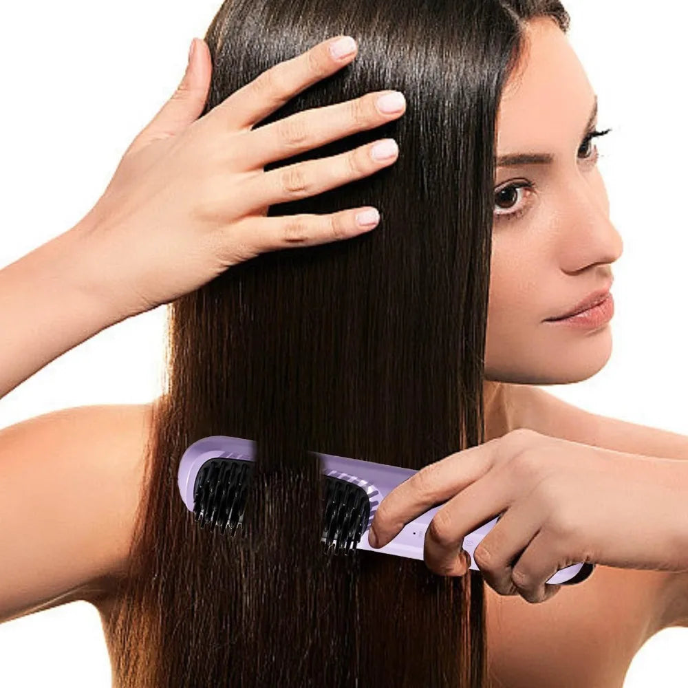 Cordless USB Hair Straightening & Curling Brush